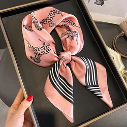 Neck Wrist Wrap Brand 100% Real Silk Square Scarf Women Neckerchief Shawl Ladies Bandana Scarves Kerchief High Quality Hijab