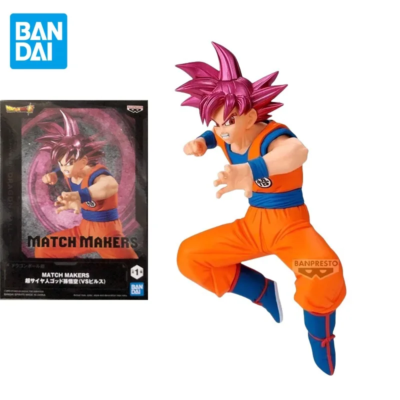 

Bandai оригинальная аниме-фигурка Dragon Ball Match Makers Super Saiyan God Son Goku, экшн-фигурка, игрушки для детей, подарок, коллекционная