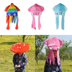 Multicolored Halloween Costume Hat Headgear Sea Animal Halloween Funny Hat Squid Props Photograph Octopus Hat