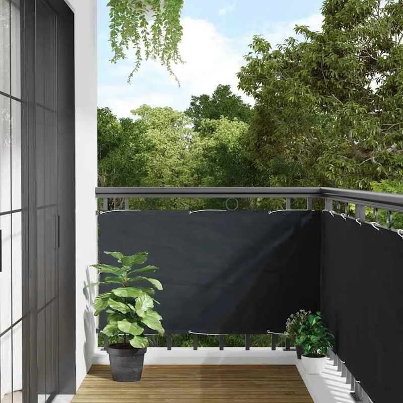 Balkon-Sichtschutz Anthrazit 75x300 cm Oxford-Gewebe, geeignet für Terrassen und Balkone
