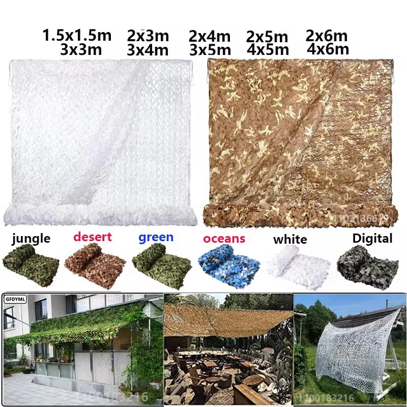 

hunting camouflage net outdoor sunshade garden sunshade terrace car camouflage net white jungle beige desertCar camouflage net