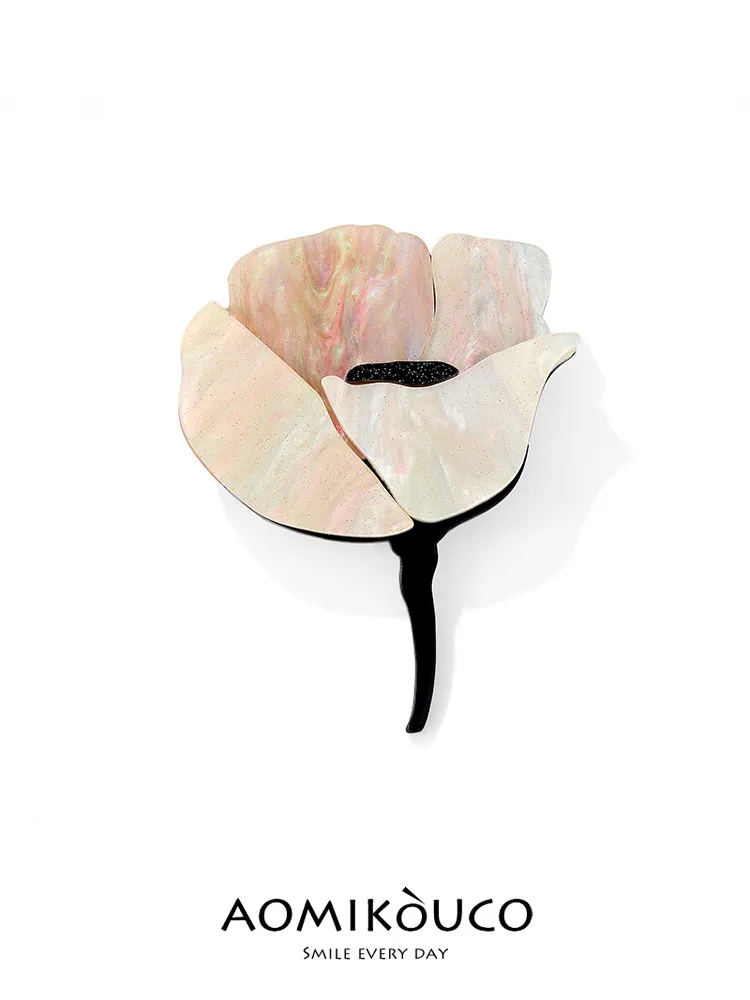 Chinese Style Hanfu Inspired Gradient Shell Lotus Flower Brooch Pin Elegant Delicate Fashion Chic Gift For Women Daily Party Wea