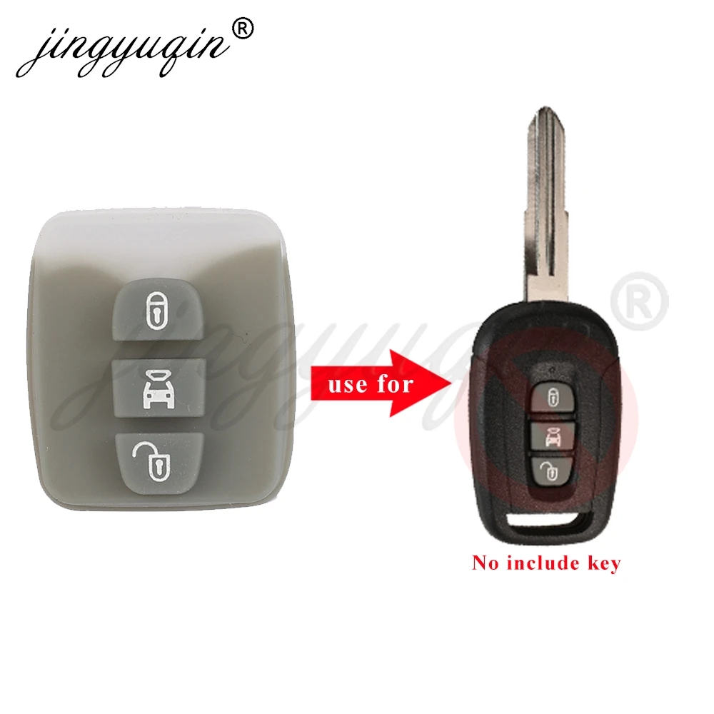 

jingyuqin 2/3 Buttons Car Key Rubber Pad Case For Chevrolet Captiva Blank Inner Key Casing Cover 2/3 Buttons Replacement