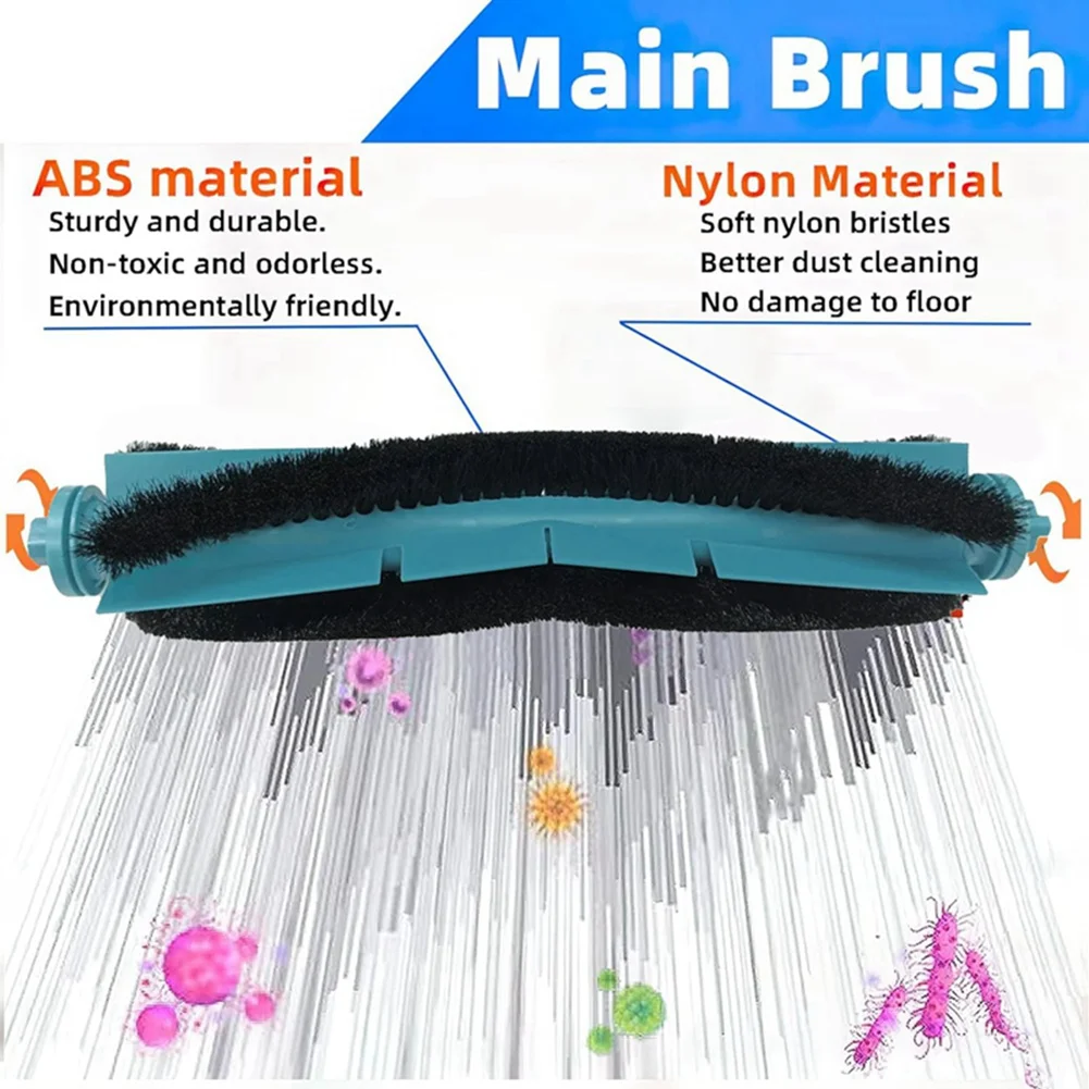 Abkr para blaupunkt bluebot precision plus robô aspirador de pó peças substituição principal escova lateral mop pano filtro saco pó