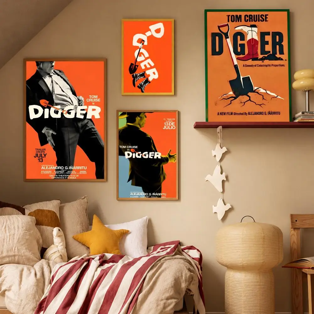 Book Classic Digger Poster HD Waterproof Wall Art Posters Self Adhesive Bedroom Living Room Home Decor Gift