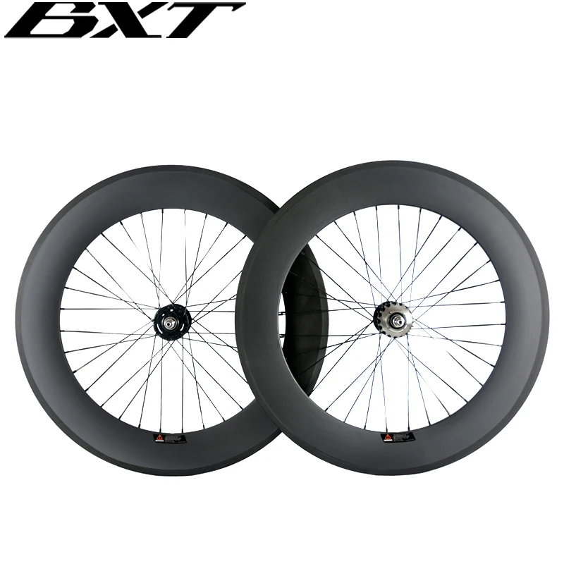 700C Carbon Bike Wheels Use Track Bike/Fixedgear Bike/Road V Brake/Road Disc Brake Clincher Tire/Tubulares Tire BXT-045