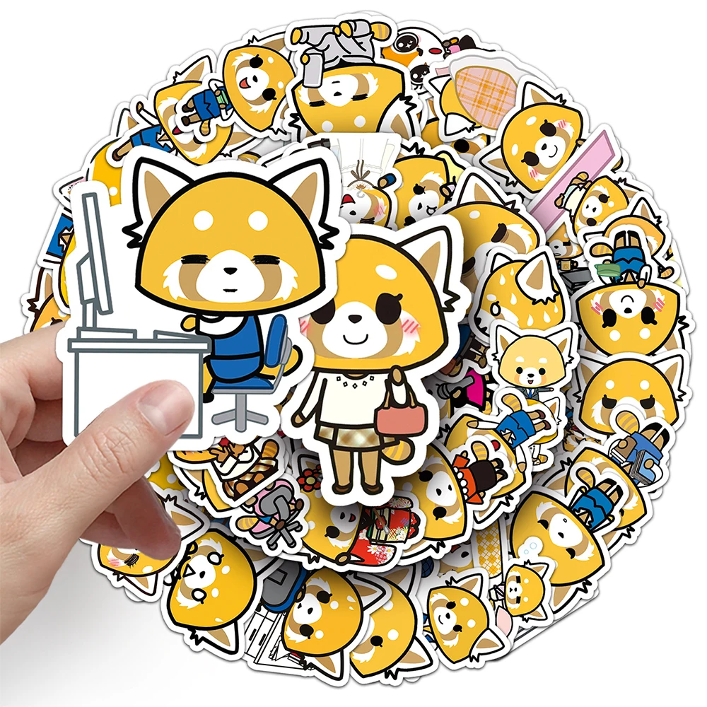 10/30/50pcs Kawaii Sanrio Anime Cartoon Aggretsuko Graffiti Stickers Decals Laptop Phone Scrapbook Decoration Sticker Kids Toys