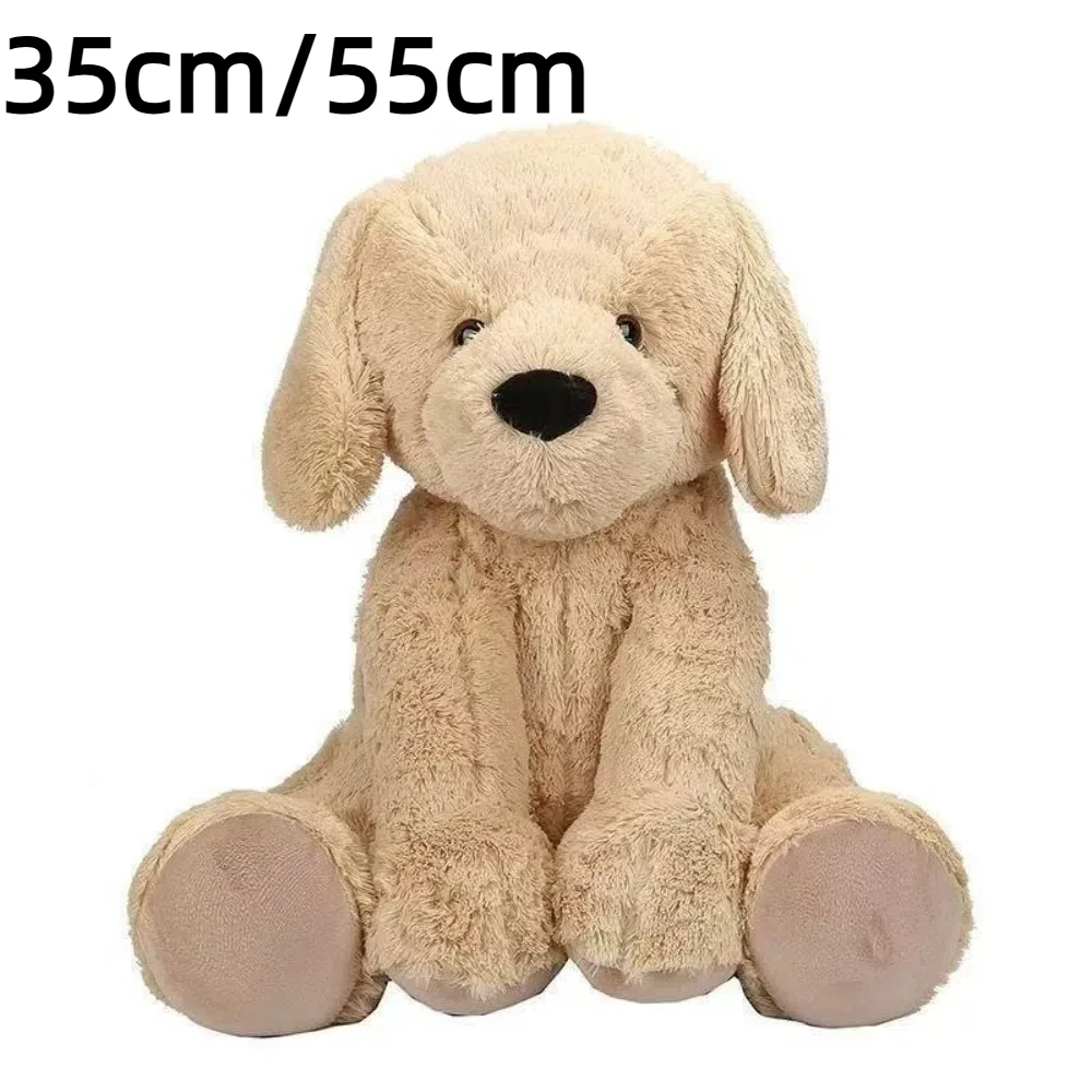 かわいい 35/55 センチメートル黄色の犬が座っているふわふわの写真撮影小道具ソフトスリーピングメイトガールフレンド