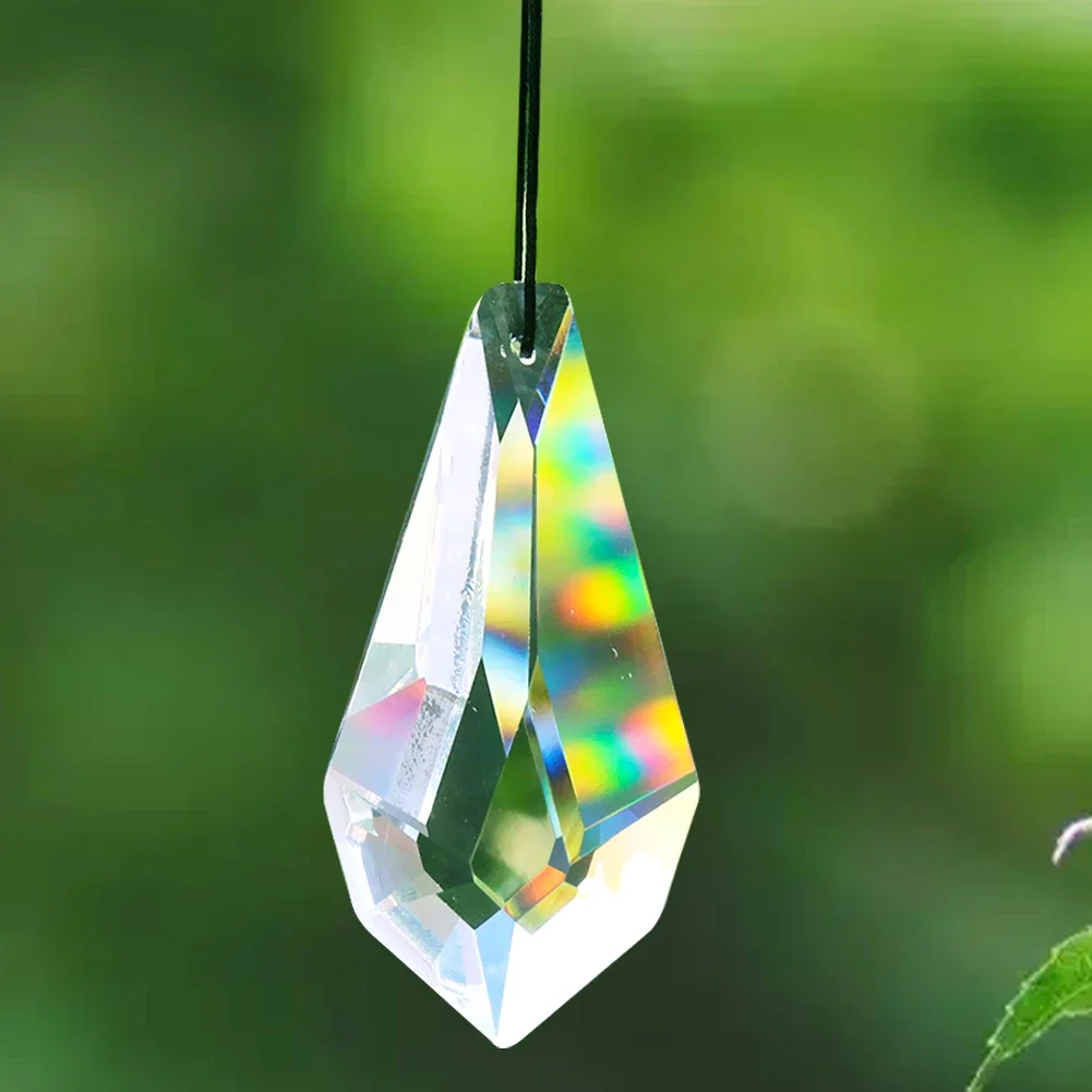 

75MM Crystal Pendant Chandelier Parts DIY Home Wedding Decor Accessories Glass Art Prism Faceted Suncatcher Windows Decor