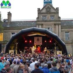 Dome Shaped Large Inflatable Stage Tent Luxury Marquee Disco Trade Show House Building With Continuous Blower