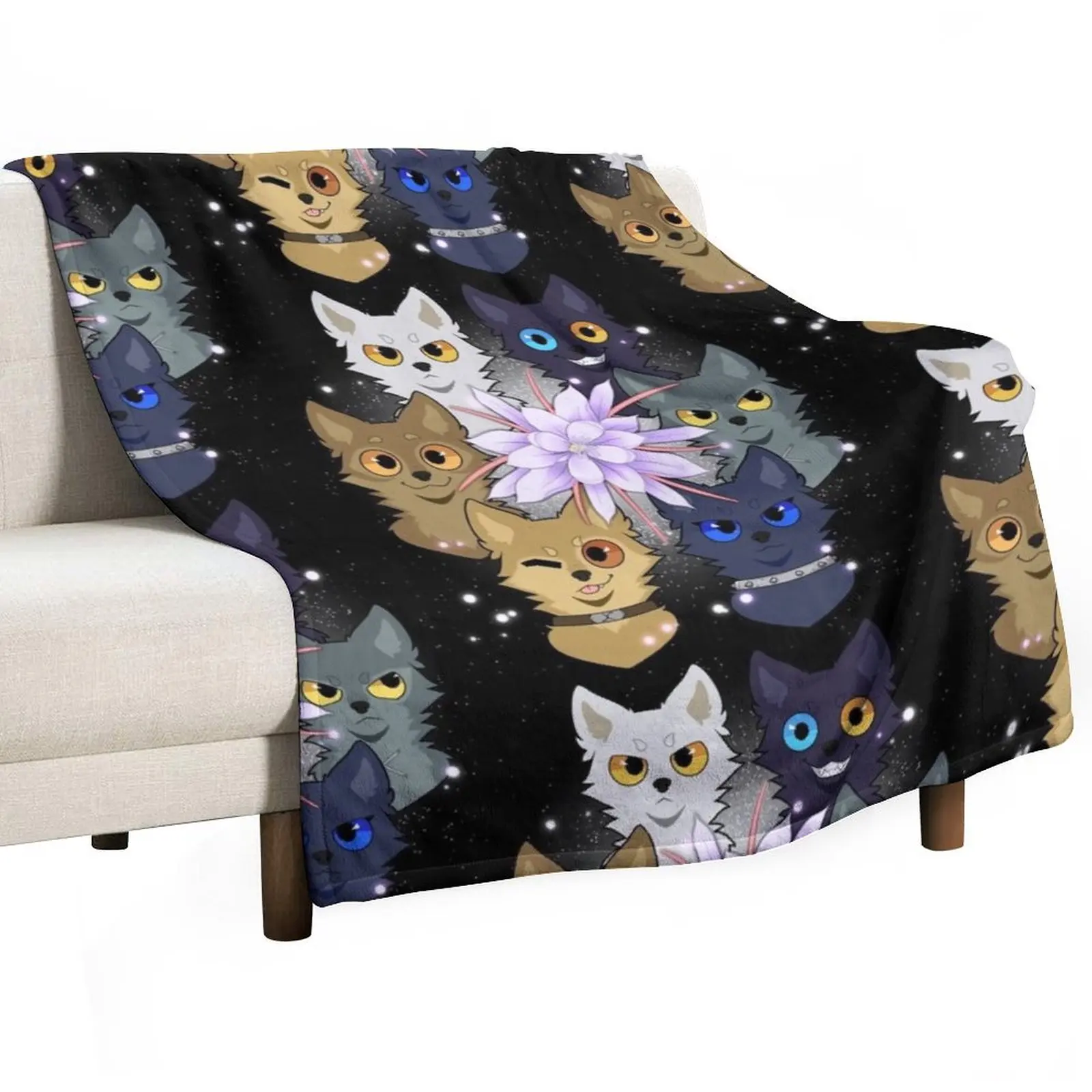 

Wolfs Rain Pups Throw Blanket Decoratives Single Blankets