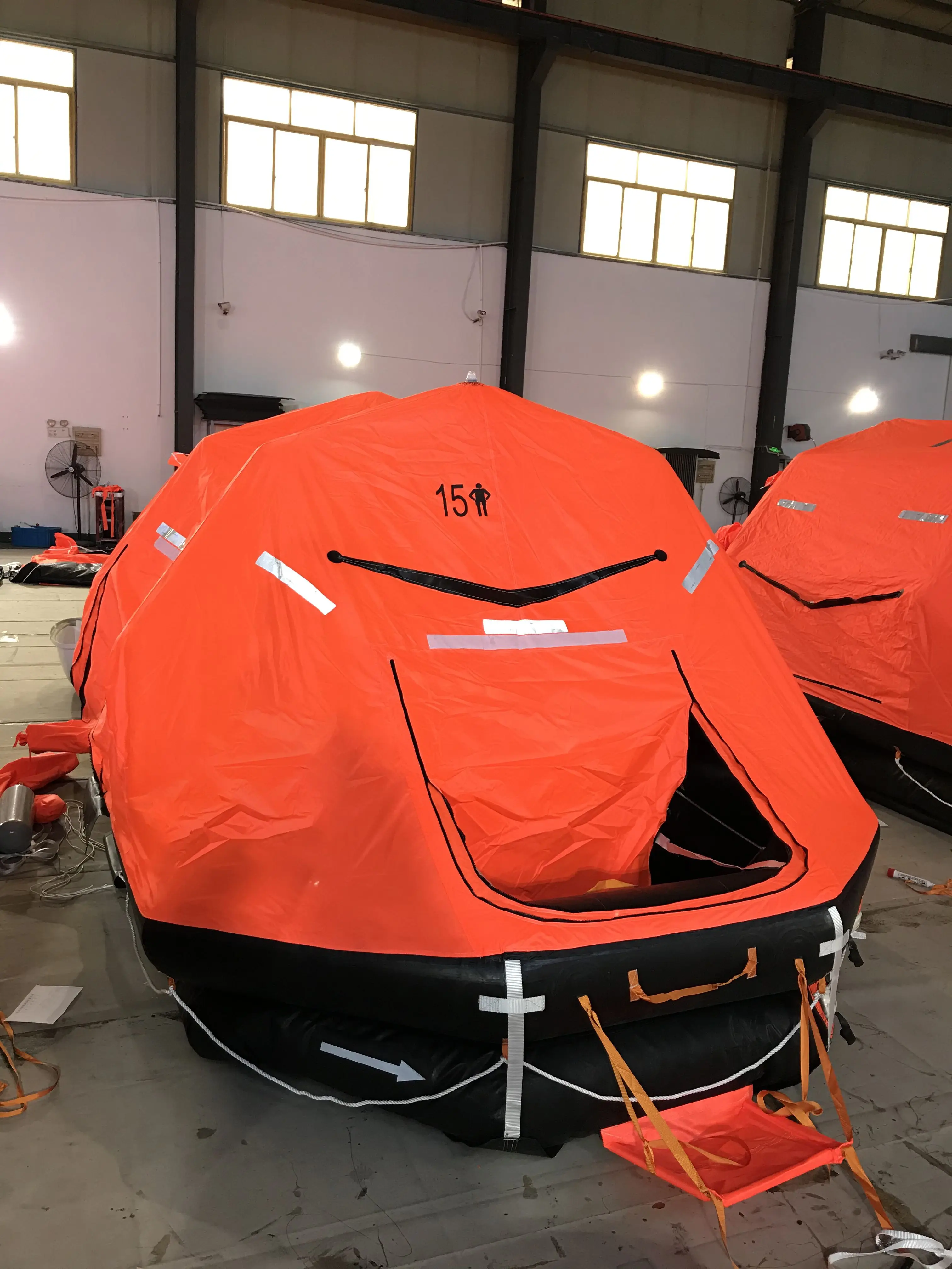 High Quality 16-Person Rigid Liferaft, Emergency Life Raft, Marine Safety Survival Boat, Durable Inflatable Rescue Raft