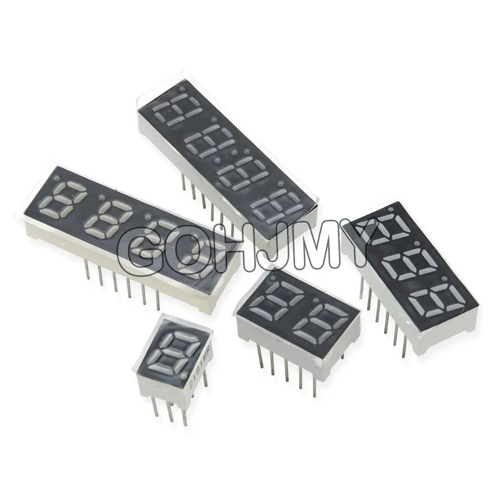 5pcs Display a Led da 0.36 pollici 7 segmenti 1 Bit/2 Bit/3 Bit/4 Bit Digit Tube rosso catodo comune/anodo digitale Led da 0.36 pollici