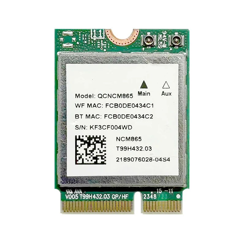 QCNCM865 WiFi7 Tri Band PCIe Wireless Adapter Bluetooth 5.4 Intel AMD Universal Desktop Laptop