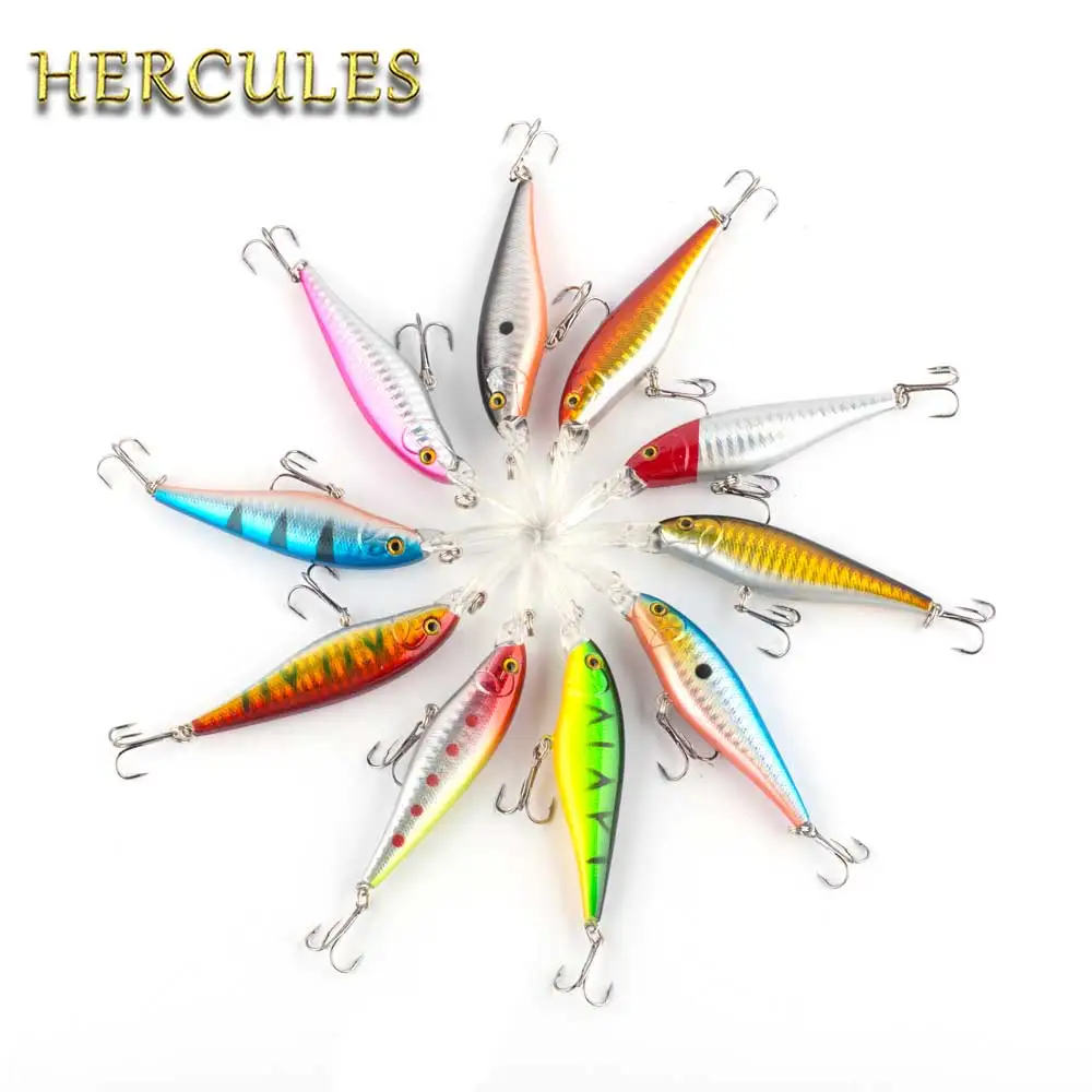 

Hard minnow lure for fishing, artificial bait for pike, carp, bass, floating, 11cm, 10.5g, 10 pcs/lot