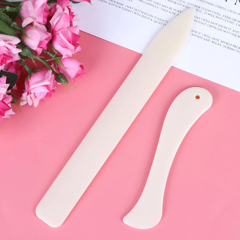 2Pcs Folder Paper Creaser Tool Plastic Bone Scoring Folding Creasing Scrapbooking DIY Handmade Bookbinding Cards Tool