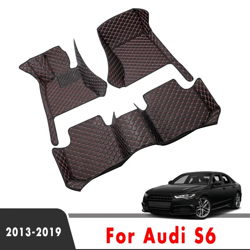 

Автомобильные коврики на заказ, коврики для Audi S6 2019 2018 2017 2016 2014 2013, аксессуары для автомобильного интерьера, накладки, накладки, коврики, Wate