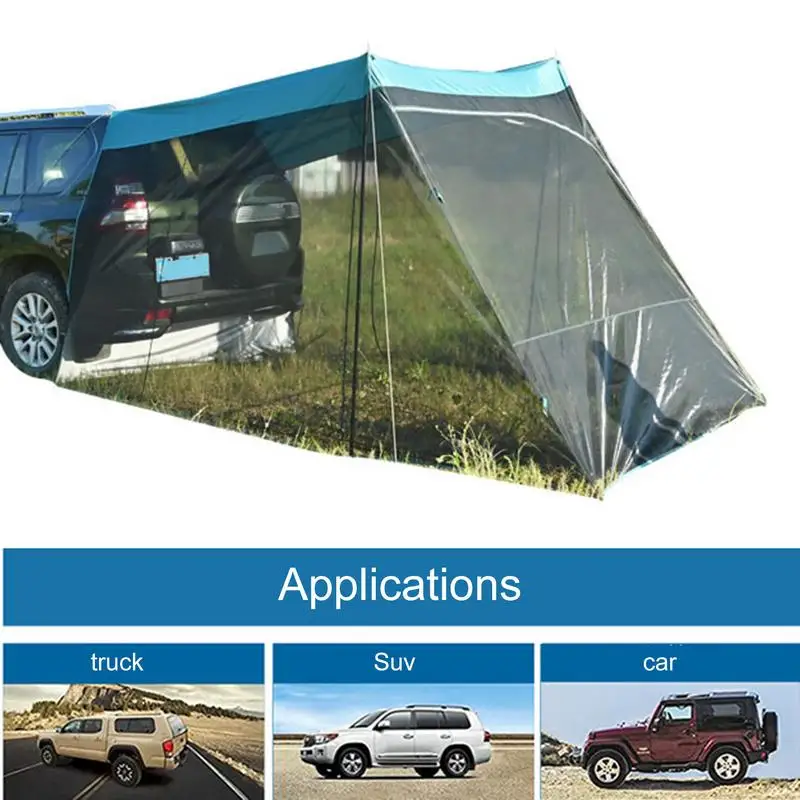 Imagem -05 - Portátil Impermeável Suv Trunk Tent Self-driving Tail Tent Toldo do Carro Pára Portátil Tenda Traseira do Carro Camping