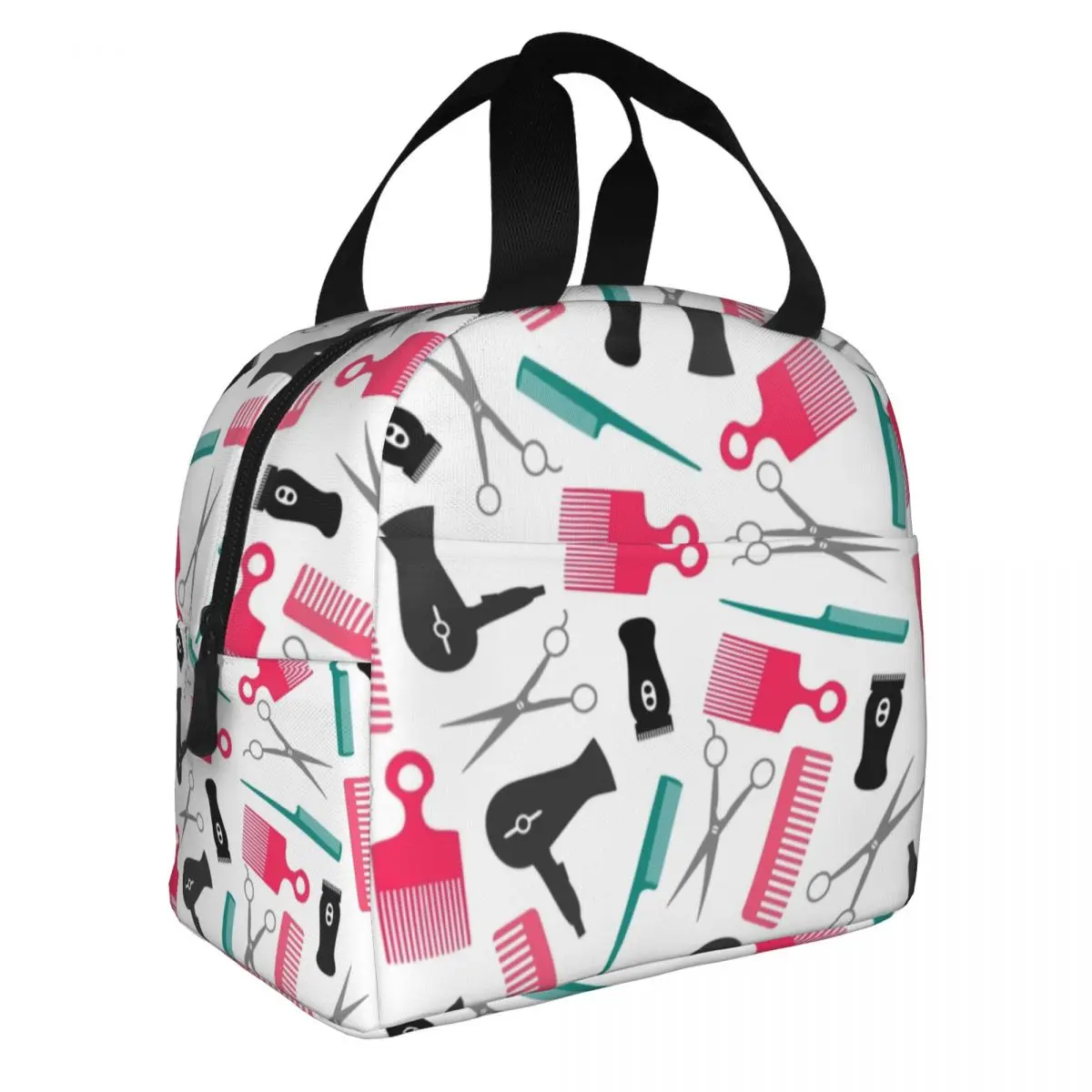 Salon Hair Dressing Tool Insulated Lunch Bag for Women Portable Hairdresser Barber Thermal Cooler Bento Box Office Picnic Travel