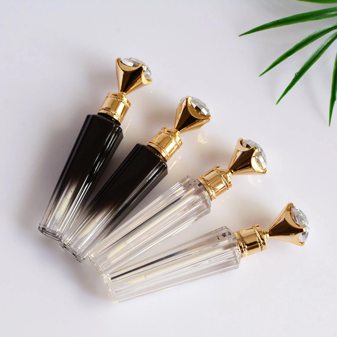 AfricJules-Tubes de baguette brillante en forme de diamant, poignée de luxe, logo personnalisé, tubes de baume Jules, tubes de rouge à lèvres, vente en gros en vrac, 3ml