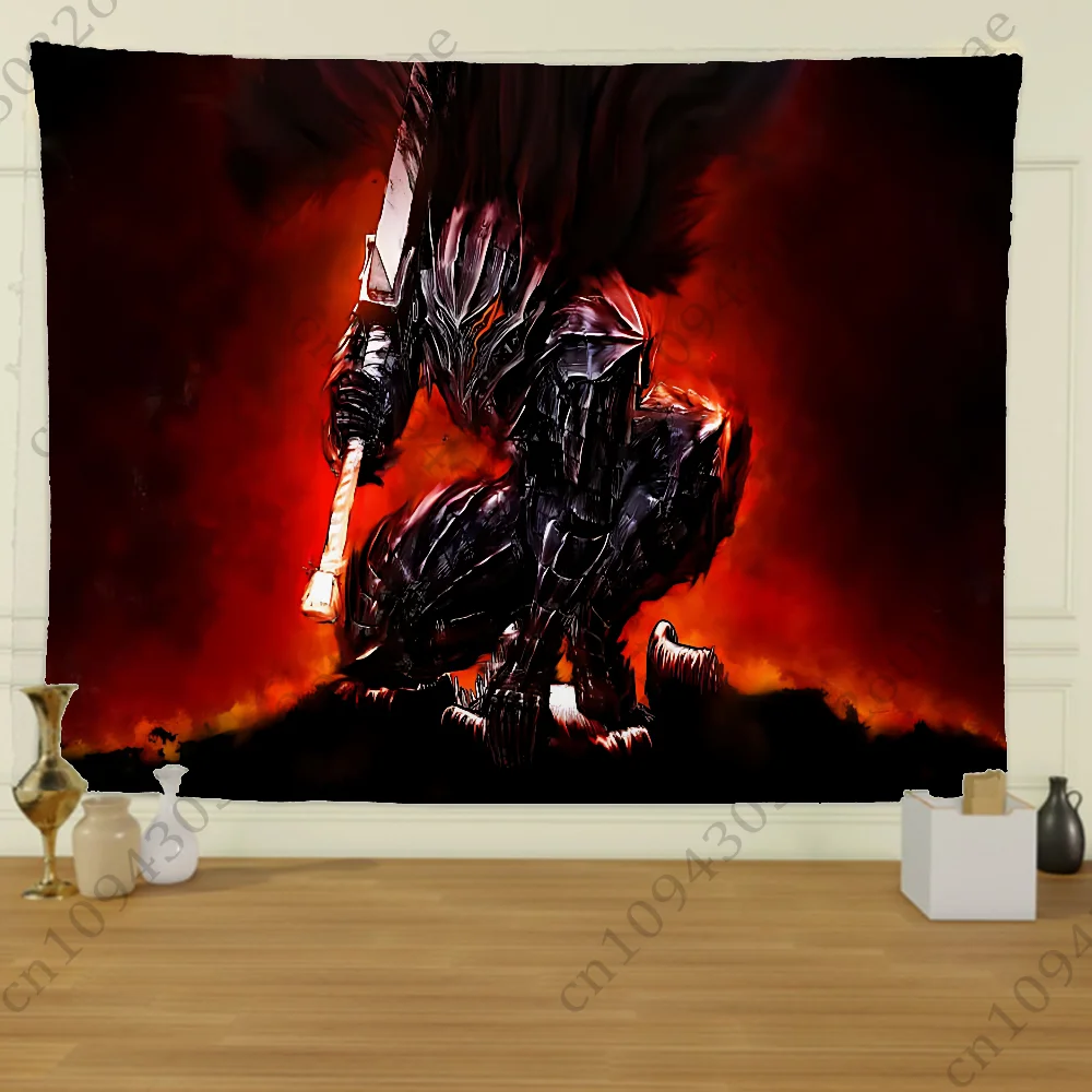 Anime B-BerserkS Tapestry Flag Creative Pattern Photo Living Room Wall Art Tapestry Decor Party Outdoor Decorate Banners