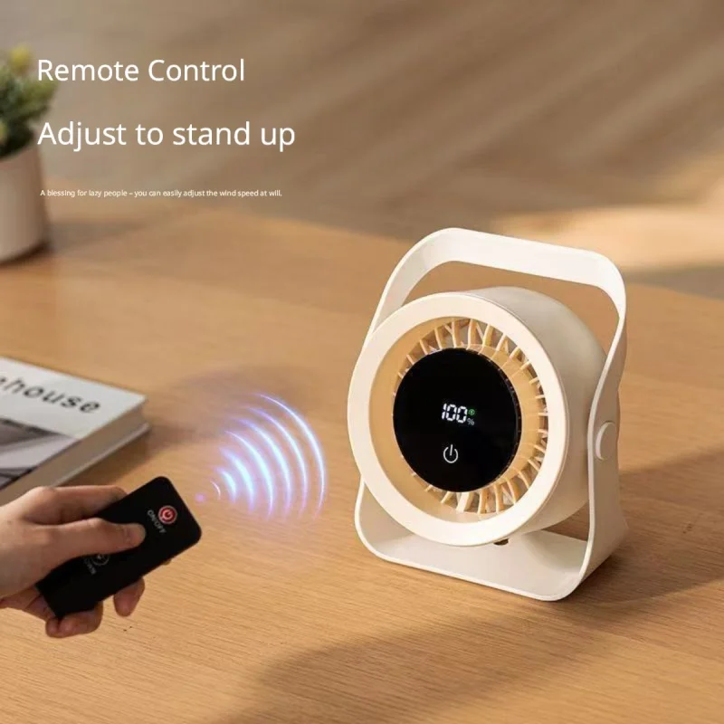 100 Stepless Speed Touch Screen Digital Display, 2 Installation Modes Wall Mount & Desktop Portable Turbo Cooling Fan
