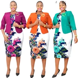 Customized 2 Piece Sets African Dresses For Women Bodycon Coat Sexy Maxi Dress Elegant Wedding Gowns Ankara Long Dress 2025 New