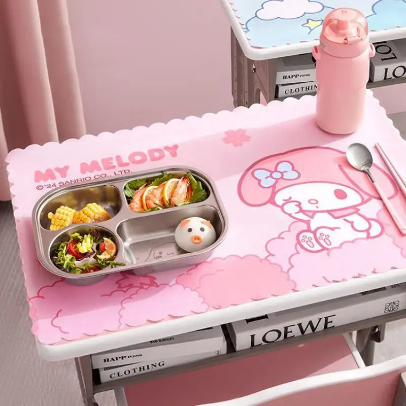 New Kawaii Sanrio Hello Kitty Meal Mat My Melody Cinnamoroll Cartoon Household Waterproof Oil Proof Portable Foldable Table Mat