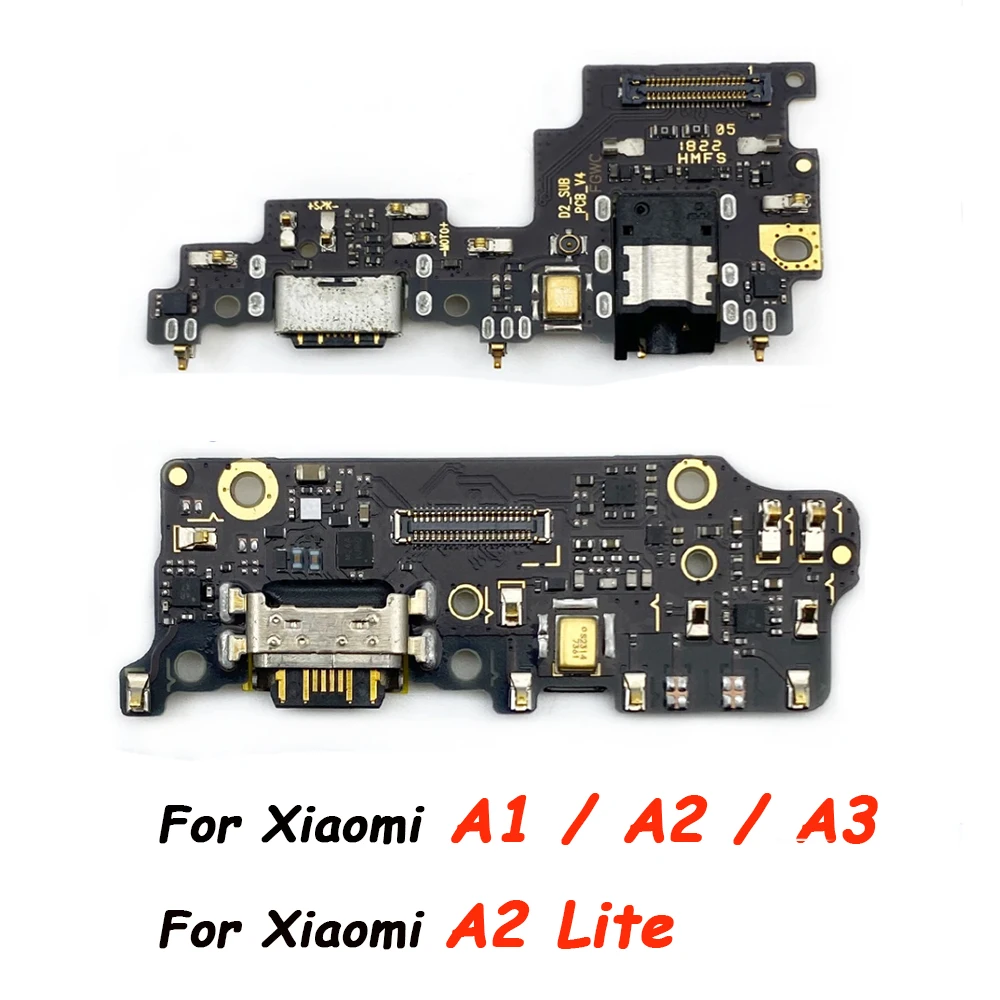 Fast Charger USB Dock Charging Dock Port Board With Mic Microphone Flex Cable For Xiaomi A1 A2 Lite A3 / For Xiaomi 5X / 6X