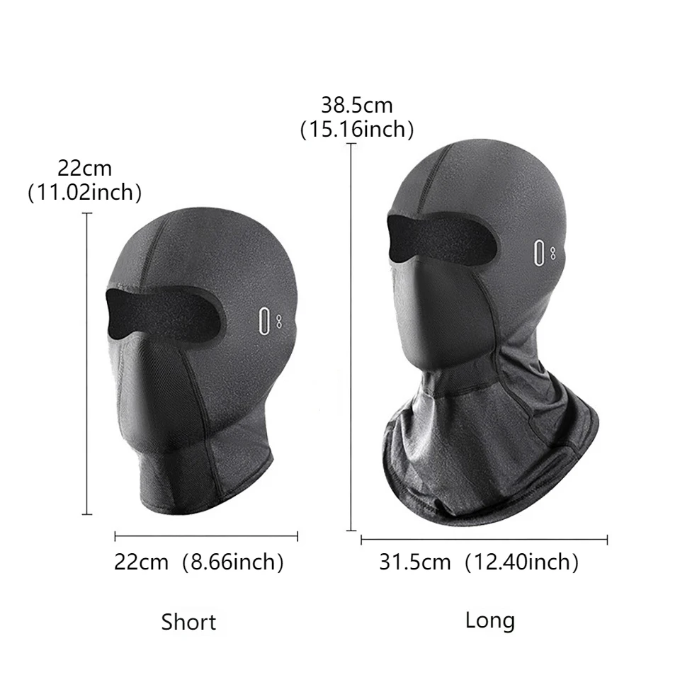 GTUBIKE Motorcycle Balaclava Glasses Face Breathable Quick-Drying Outdoor Cycling Headgear Ice Silk Summer UV Protection Mask