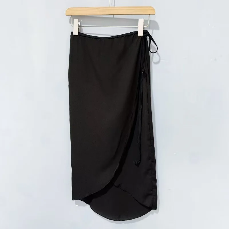 

Amber Ladies Pure Color Chiffon Wrap Skirt Beach Vaion One-Piece INS Swimsuit Beach Mid-Length Skirt