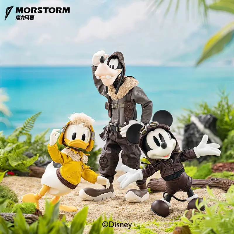 

MORSTORM Licensed Disney Pilot Series Articulated Figure Mickey Mouse Donald Duck 15cm Collectible Model Desktop Decor Ornament