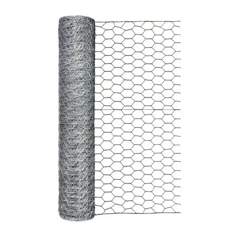 Galvanized Steel Chicken Wire Roll 24in x 50ft Lightweight Durable Hexagonal Mesh Animal Containment Garden Fencing Plant