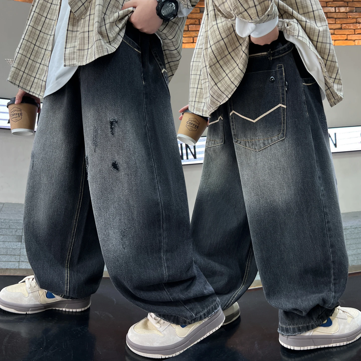 

Spring Autumn Jeans Boys Pants Children Trousers Casual Kids Casual Pants 4 5 6 7 8 9 10 11 12 13 14Years Teenager Boys Clothes