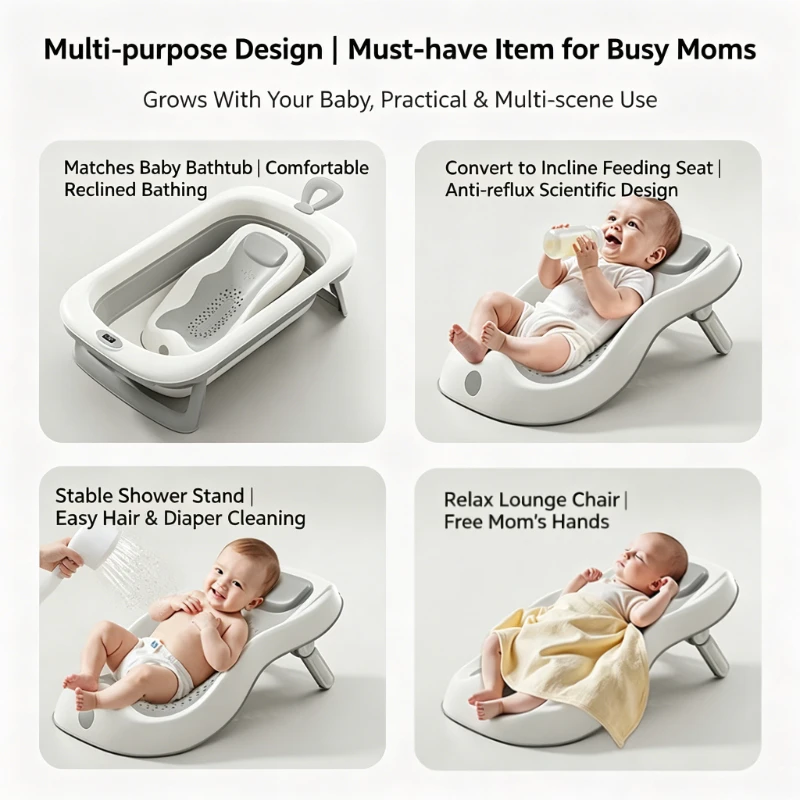حوض استحمام للأطفال حديثي الول - مراجعة Baby Bath Tub Foldable وسعره
