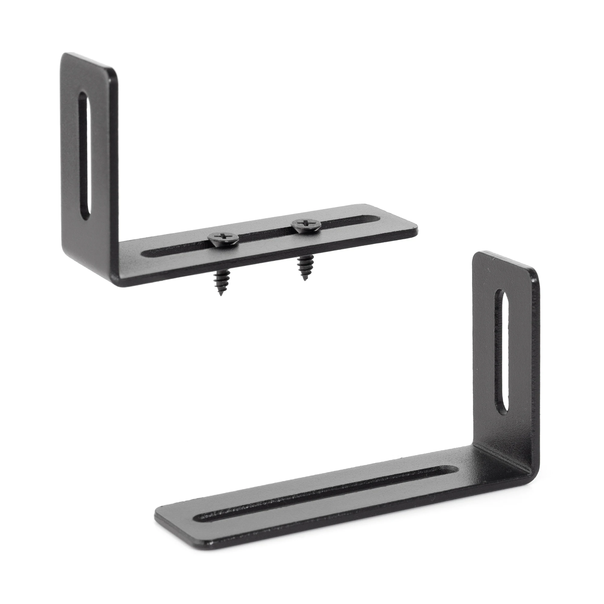 Black Metal 90 Degree Angle Corner Bracket Adjustable L-shaped Heavy Duty Iron Large Corner Shelf Brackets for Wooden Furniture
