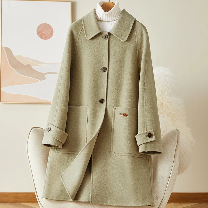 Miss Zhao's fan welfare funds have been sold out, and the double-sided cashmere coat for autumn and winter pure Australian wool