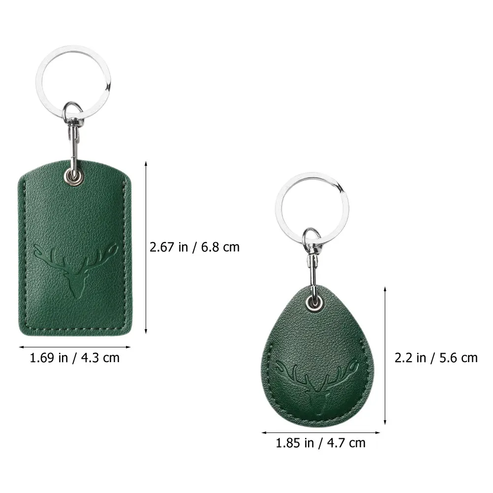 6Pcs Entrance Guard Covers Keychain Creative PU Case Cartoon Access Card Sleeve Pendant Lovely Keyring Bag Pendant Gift
