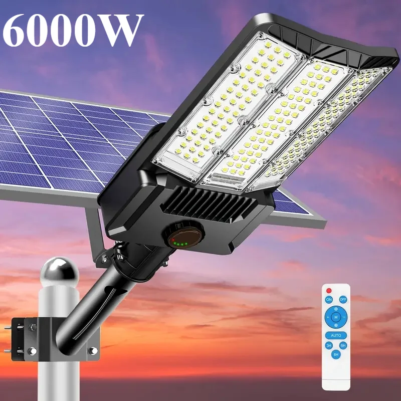 

20000mah Solar Light Outdoor 6000W Solar Street Light With Motion Sensor Garden Wall Lamp Waterproof Solar Powerful Street Light