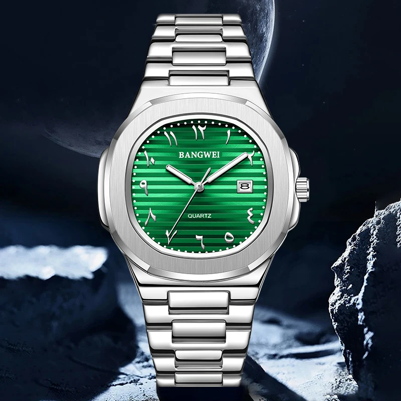 LIGE Fashion Luxury Quartz Man Watch Stainless Steel Band Casual Business Waterproof Luminous Date Watches for Men with Gift Box