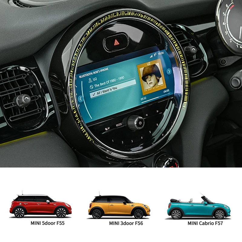 6.5inch 8.8inch Car Central Control Screen ABS Plastic Decorative Frame Car Accessories For BMW MINI ONE Cooper JCW F55 F56 F57