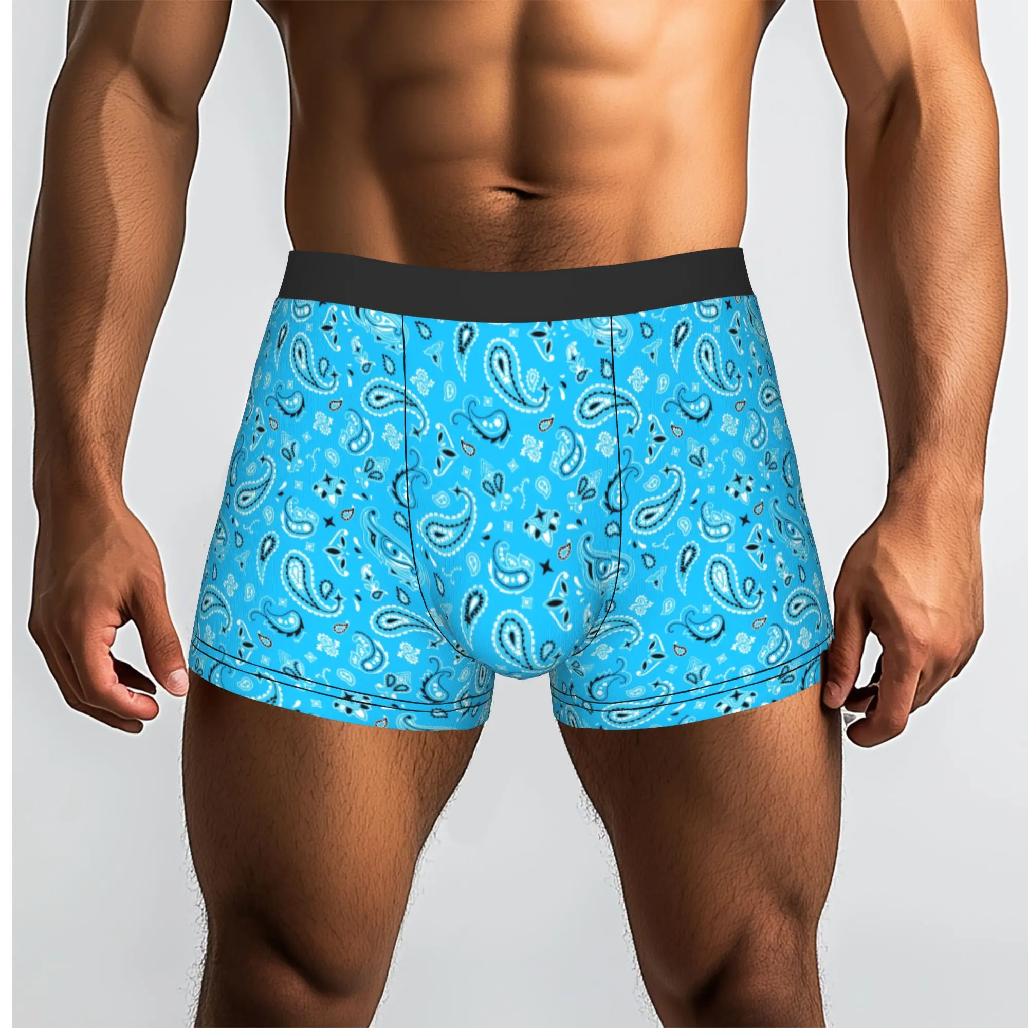 Custom Bohemian Style Bandanna Paisley Floral Print Boxers Shorts Men  Briefs Underwear Novelty Underpants