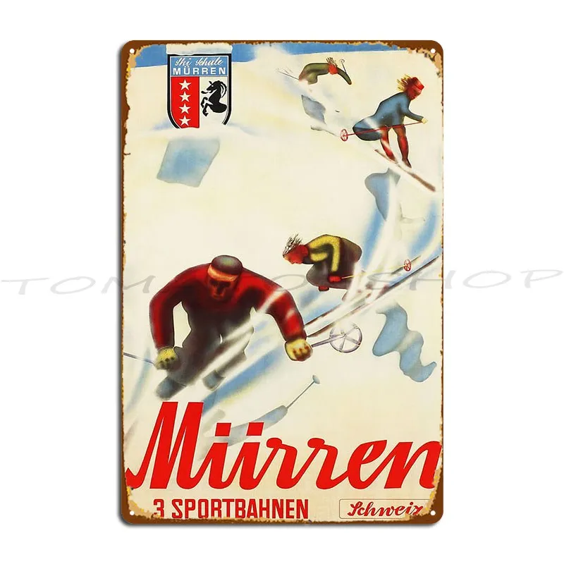 Zermatt Switzerland Vintage Travel Poster Metal Signs Wall Cave Club Bar Rusty Painting Print  Tin Sign Poster