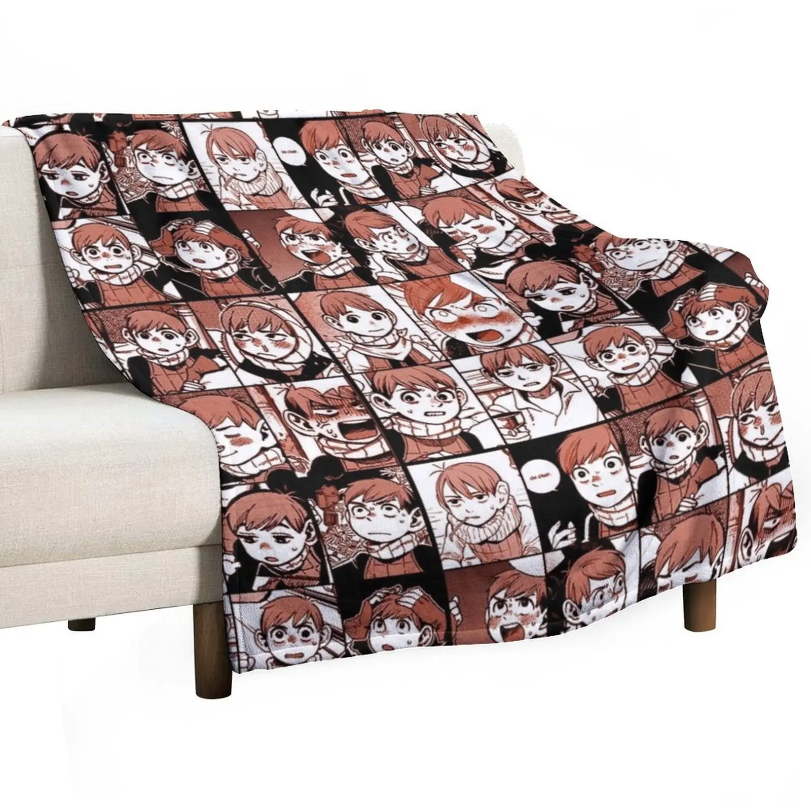 Chilchuck - Dungeon meshi Manga Panel collage Throw Blanket Nap Flannel Fabric Comforter Blankets