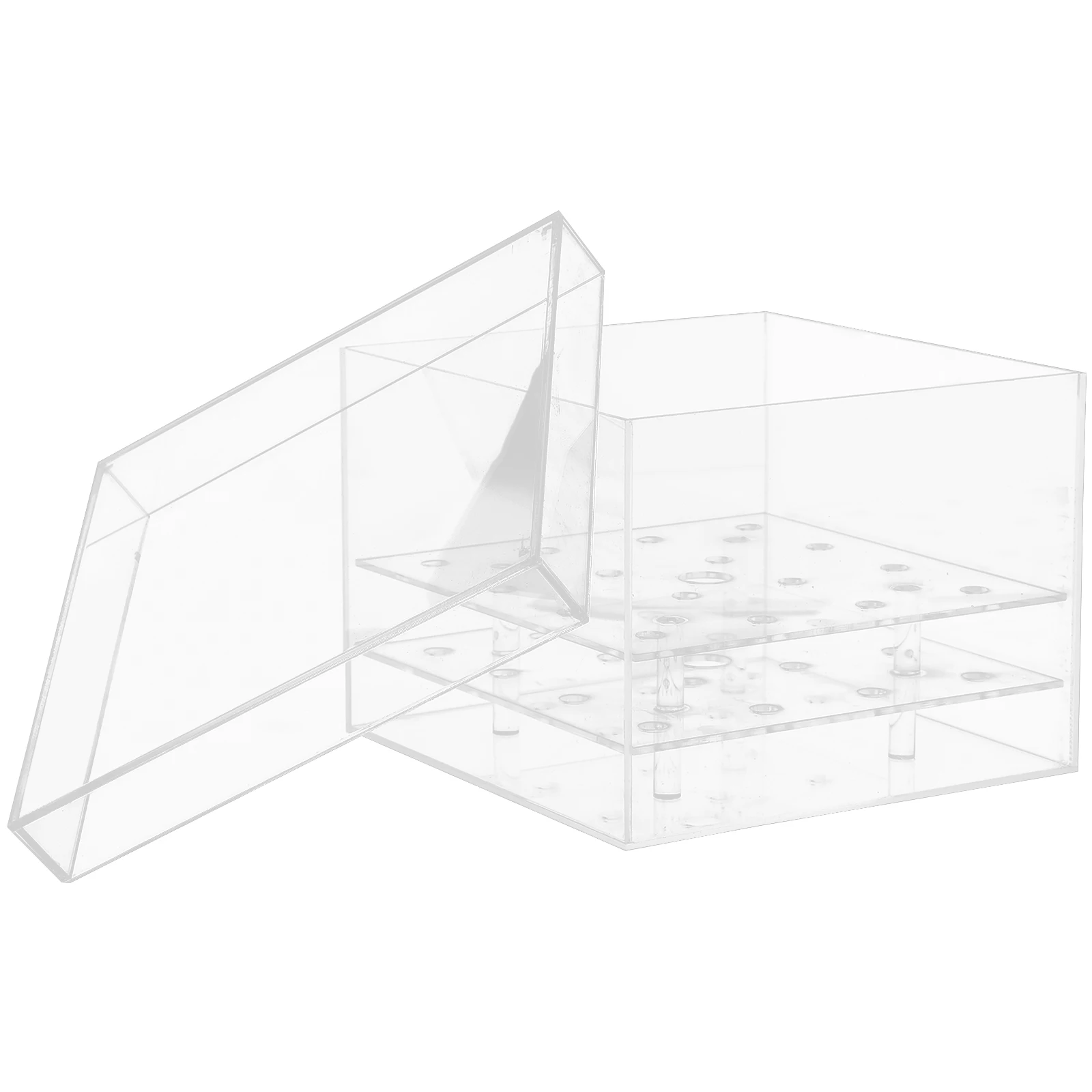 

Acrylic Flower Box Transparent Vase for Real Fake Flowers Storage Container Square Floral Arrangement Packaging Gift Clear