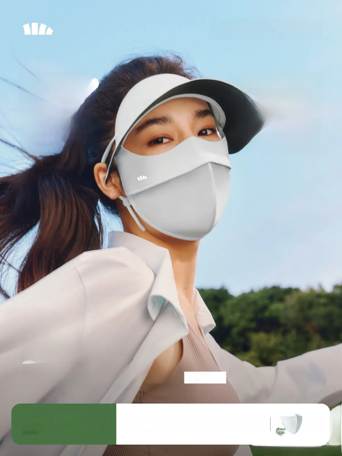 

Banana Le Ice Silk UV Protection Full Face Mask Bicycle Riding Sunscreen Medical Beau Face ield Youth Women Pure Color