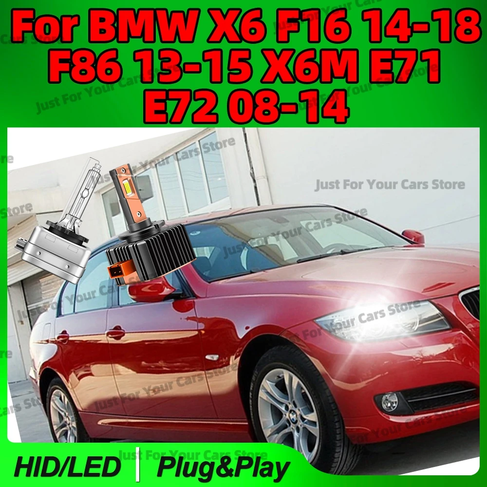 

2x 6000K D1S D1 для BMW X6 F16 2014-2018 F86 2013-2015 X6M E71 E72 2008-2014 светодиодные лампы для фар/ксеновые фары HID