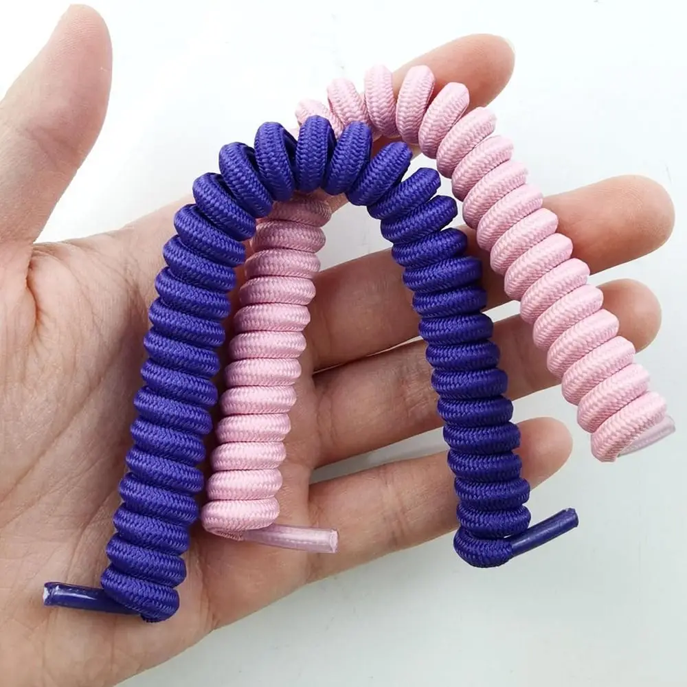 أربطة أحذية بديلة مجعدة بدون ربطة عنق مضادة للسقوط، أربطة أحذية مرنة للأطفال، أربطة أحذية ربيعية إبداعية #3