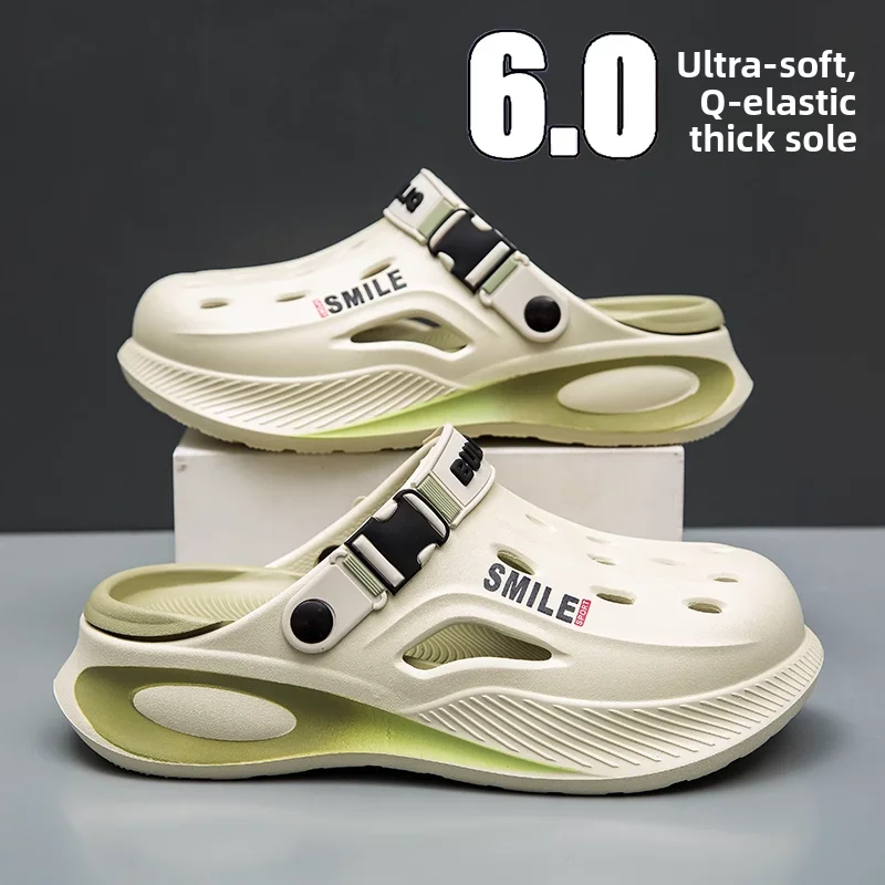 

Men's Summer Outdoor Sandals Anti-Slip f Slippers Beach Sports oes Breathable EVA Slip-On Thi Bot Low Heel