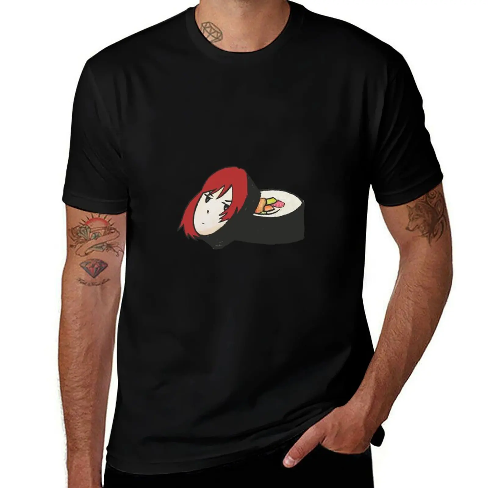 

Maki (Nishikino) as a maki (roll) T-Shirt man t shirt luxury cotton t shirt pack T-Shirt